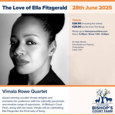 For The Love of Ella Fitzgerald Vimala Rowe Quartet @ Bishops Court Farm